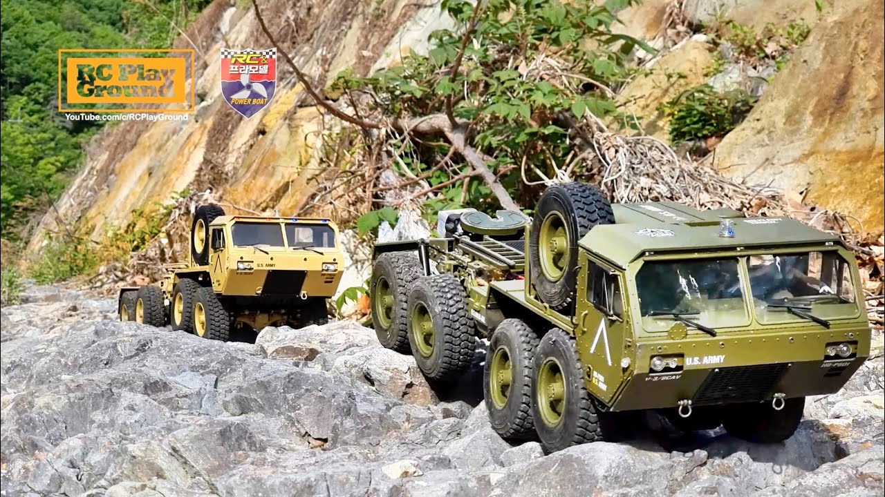 RC Car US Army Military Truck 8x8 HG-P802 | Rock Crawling