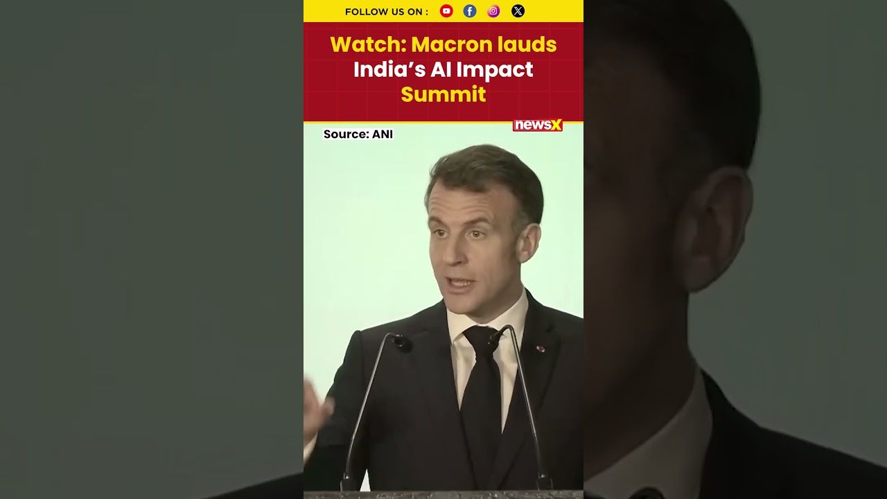 #WATCH | Macron Praises India&rsquo;s AI Push at Global AI Impact Summit #aiimpactsummit #shorts