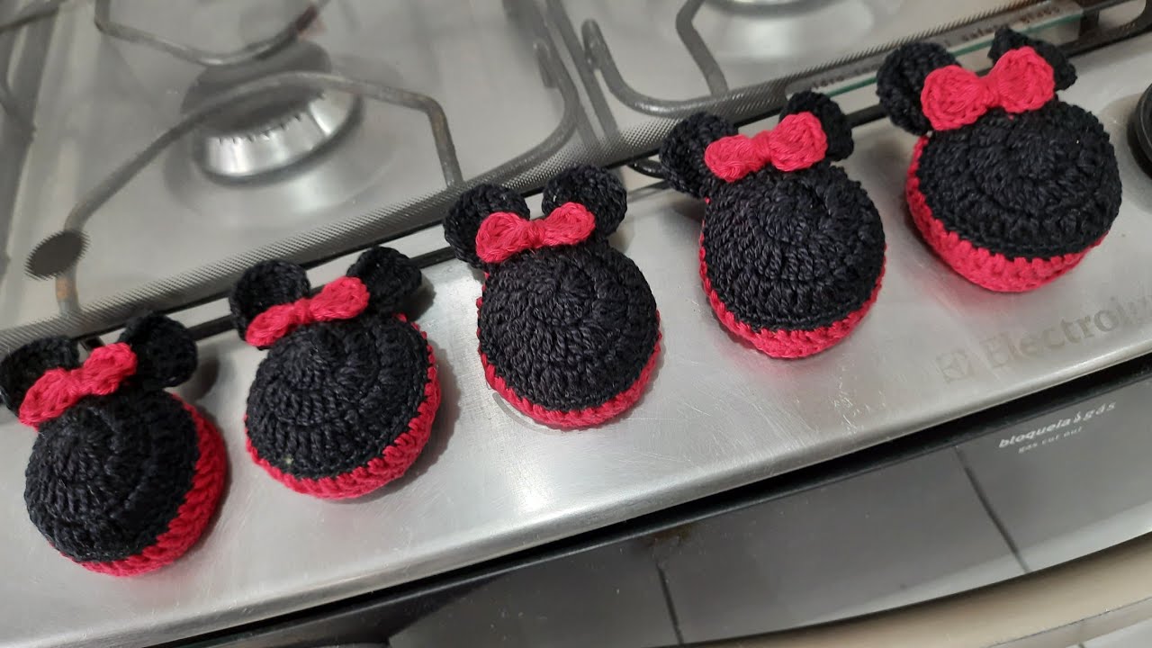 capa para botão de fogão da Minnie