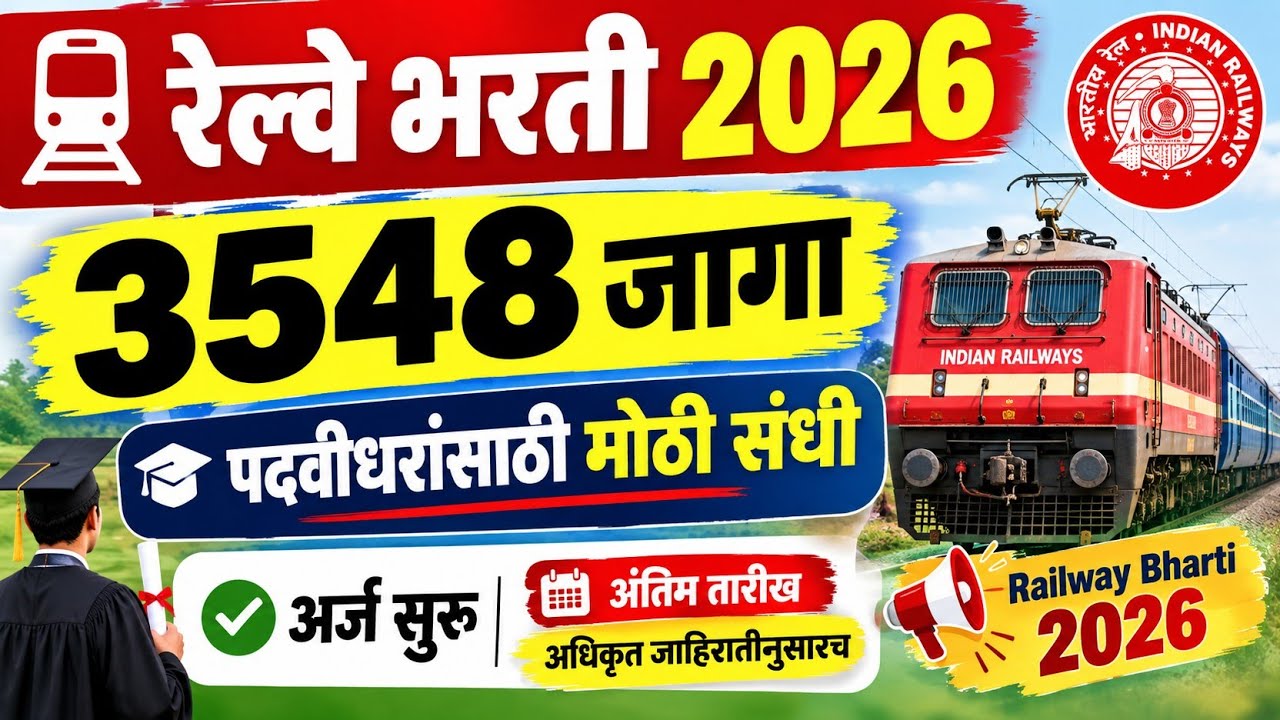 🚆 Railway Recruitment 2026 | 3548 Vacancies | Big Opportunity for Graduates | Railway Bharti 2026