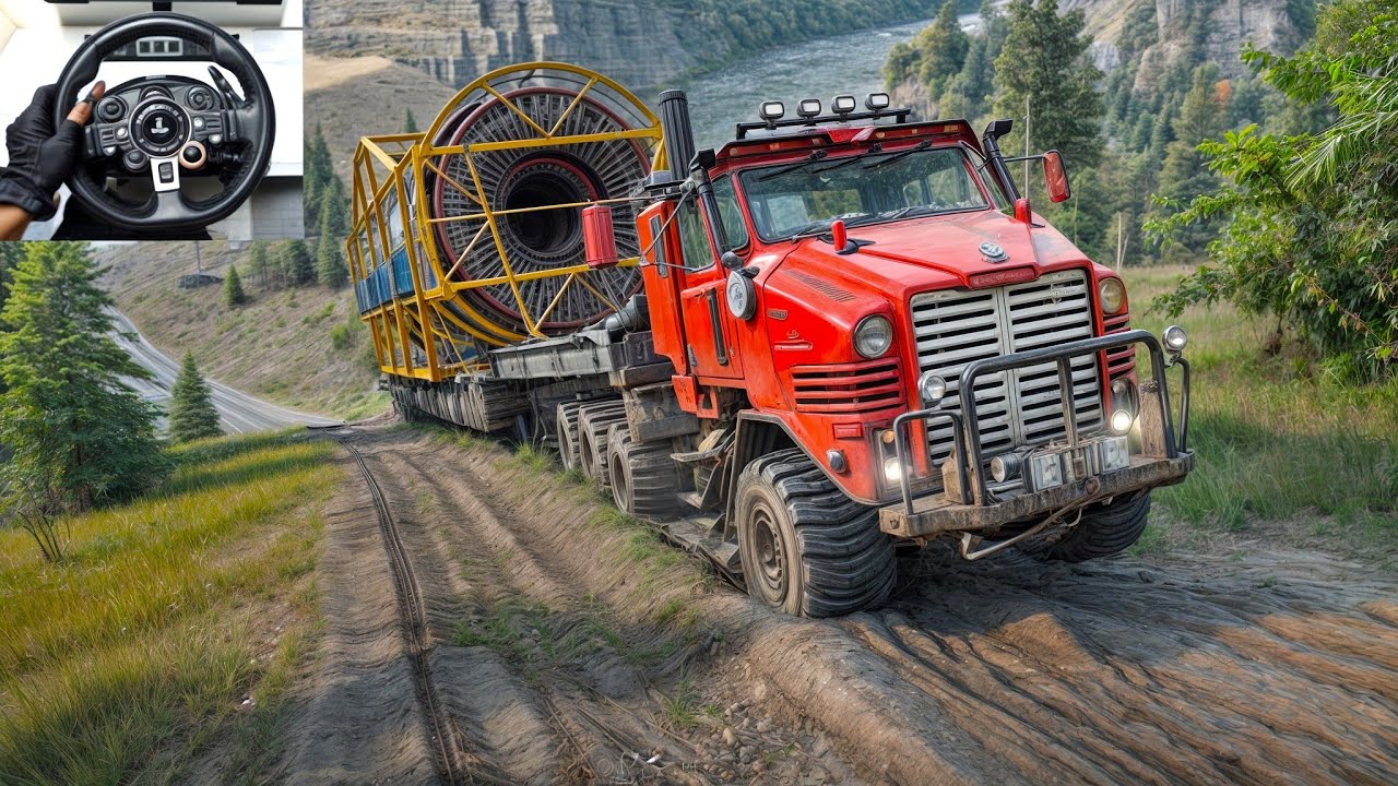 Extreme Off-Road Truck Transport With Azov 4220 | Realistic Steering Wheel Gameplay | #1095