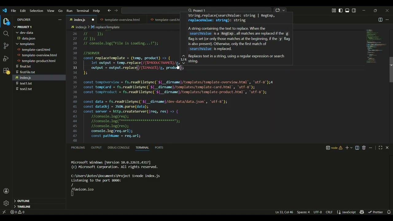 HTML Template Dynamic Webpage | Using API