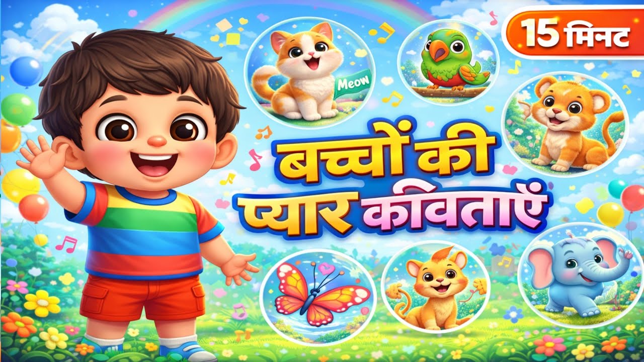 15 मिनट की बच्चों की प्यारी कविताएँ | Tintu Ke Saath Non Stop Rhymes | Kids Poem Collection