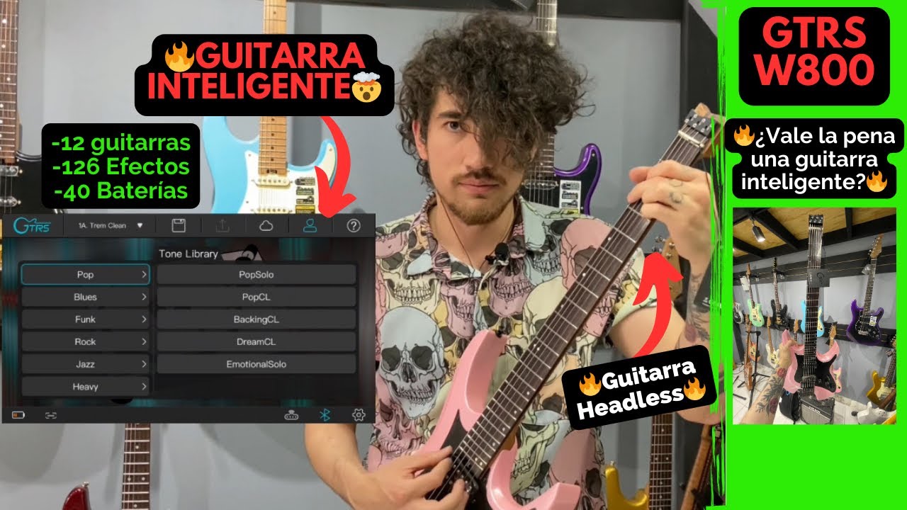 ASI SUENA UNA GUITARRA INTELIGENTE 🤯 ¿VALEN LA PENA? 🎸 GTRS W900
