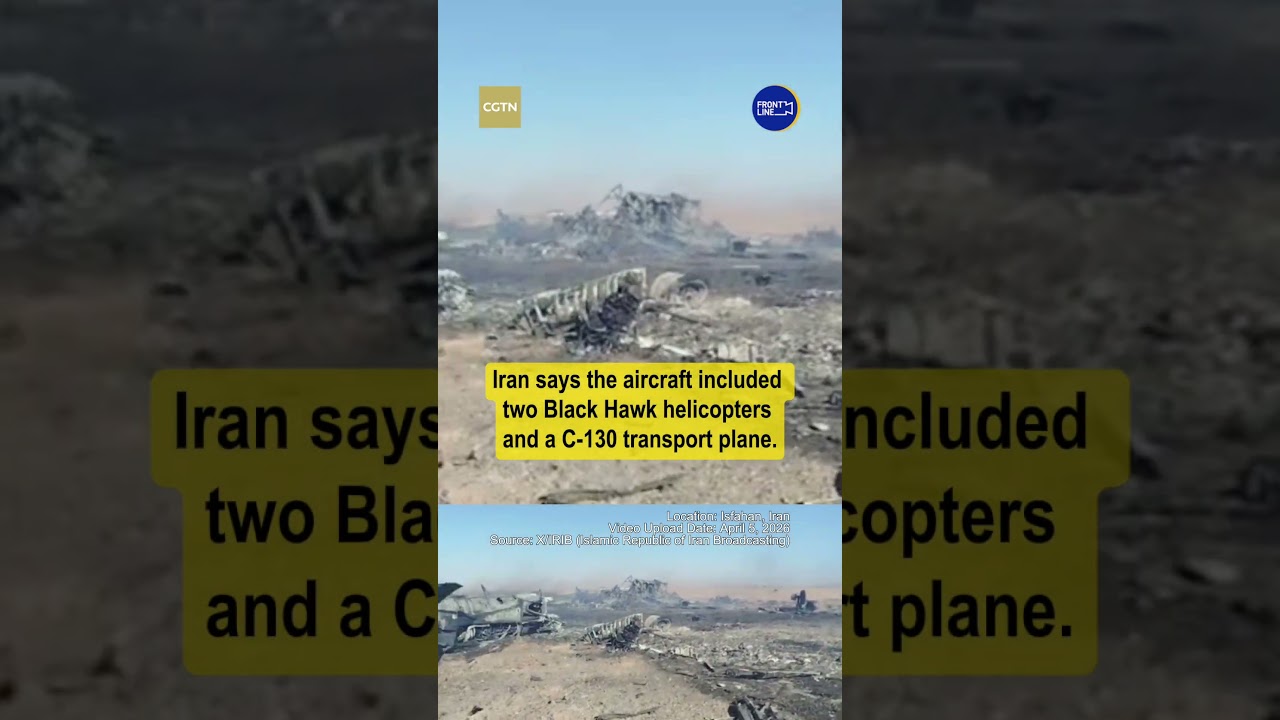 Footage emerges of three US military aircraft destroyed in Iran