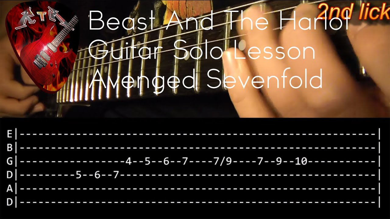 Beast And The Harlot Guitar Solo Lesson - Avenged Sevenfold (with tabs)