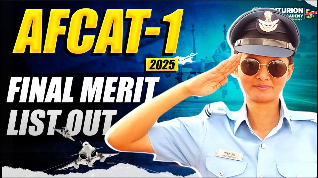 AFCAT- 1 2025 Merit List out -Download PDF & Know&nbsp;What&rsquo;s&nbsp;Next - Live By Abhishek Sir #afcat2025