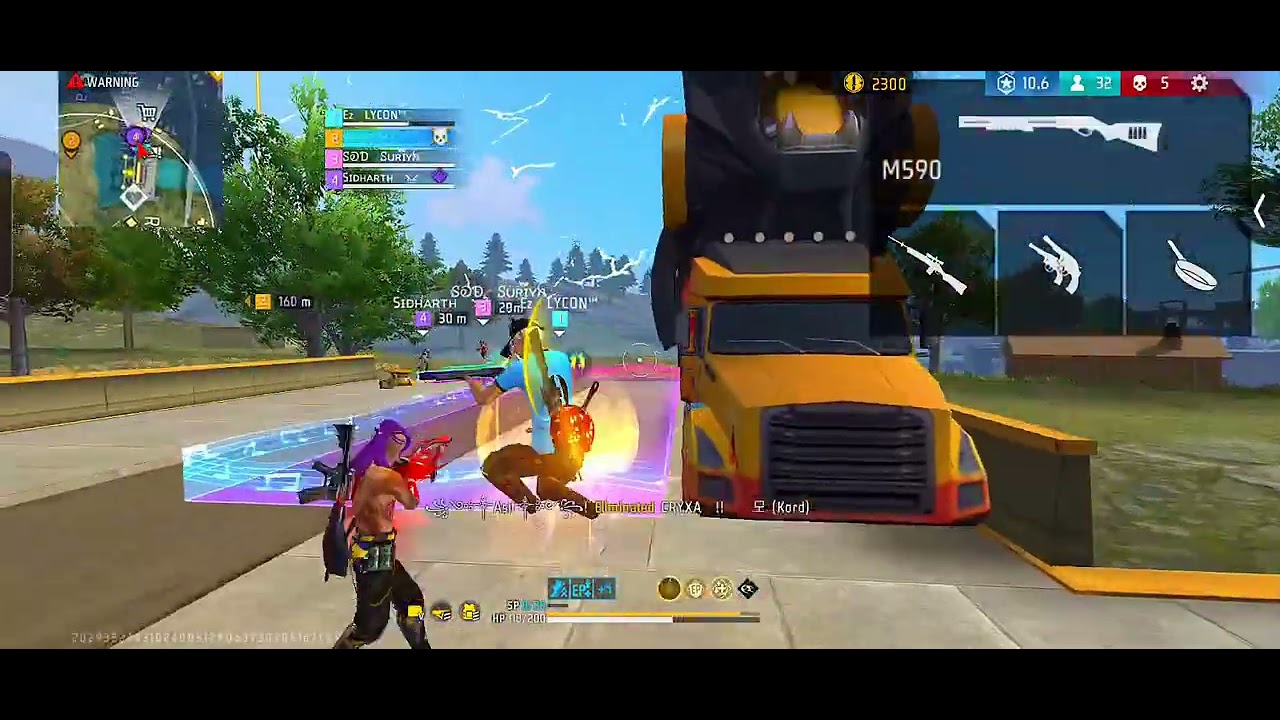RUSHER LYCON 14 KILLS BOOYAH FREE FIRE RANKED
