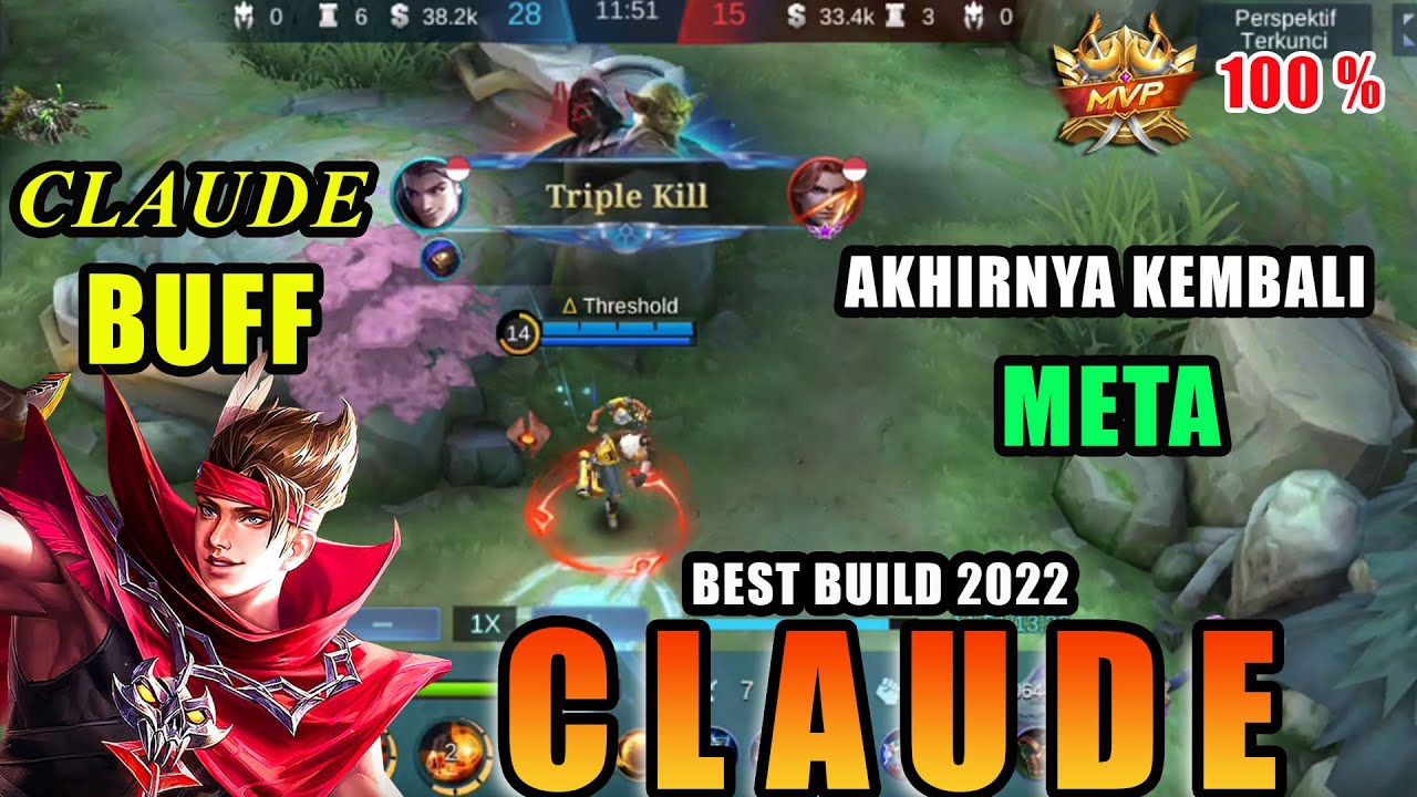 CLAUDE BEST BUILD 2022 TERBARU | CLAUDE GOLD LANE | CLAUDE BUFF | MOBILE LEGENDS
