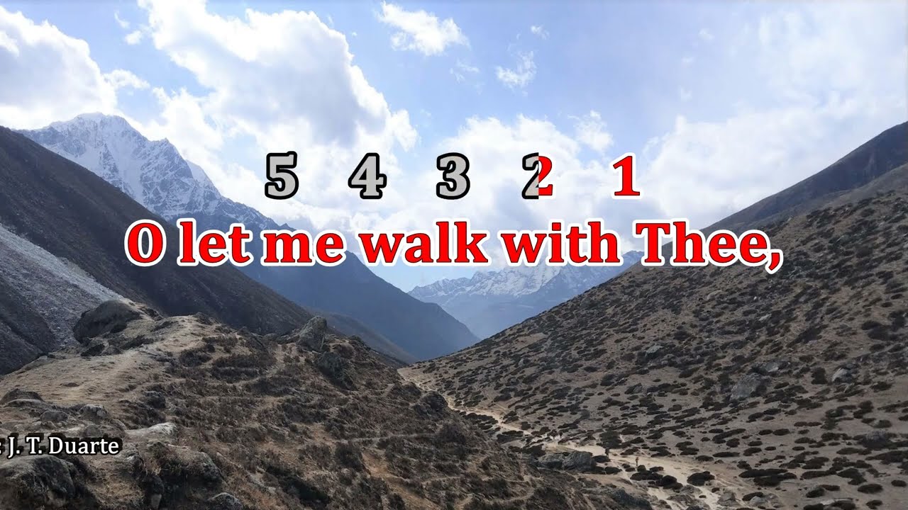 O Let Me Walk With Thee - Key of G (Karaoke)