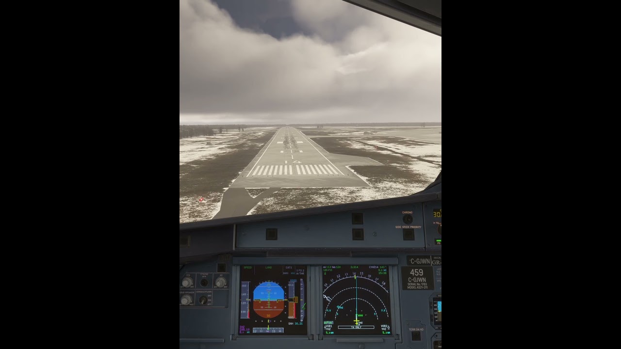 MSFS2024 | Air Canada A321 landing in Halifax, Canada.  #aviation #msfs2024 #landing #airbus321