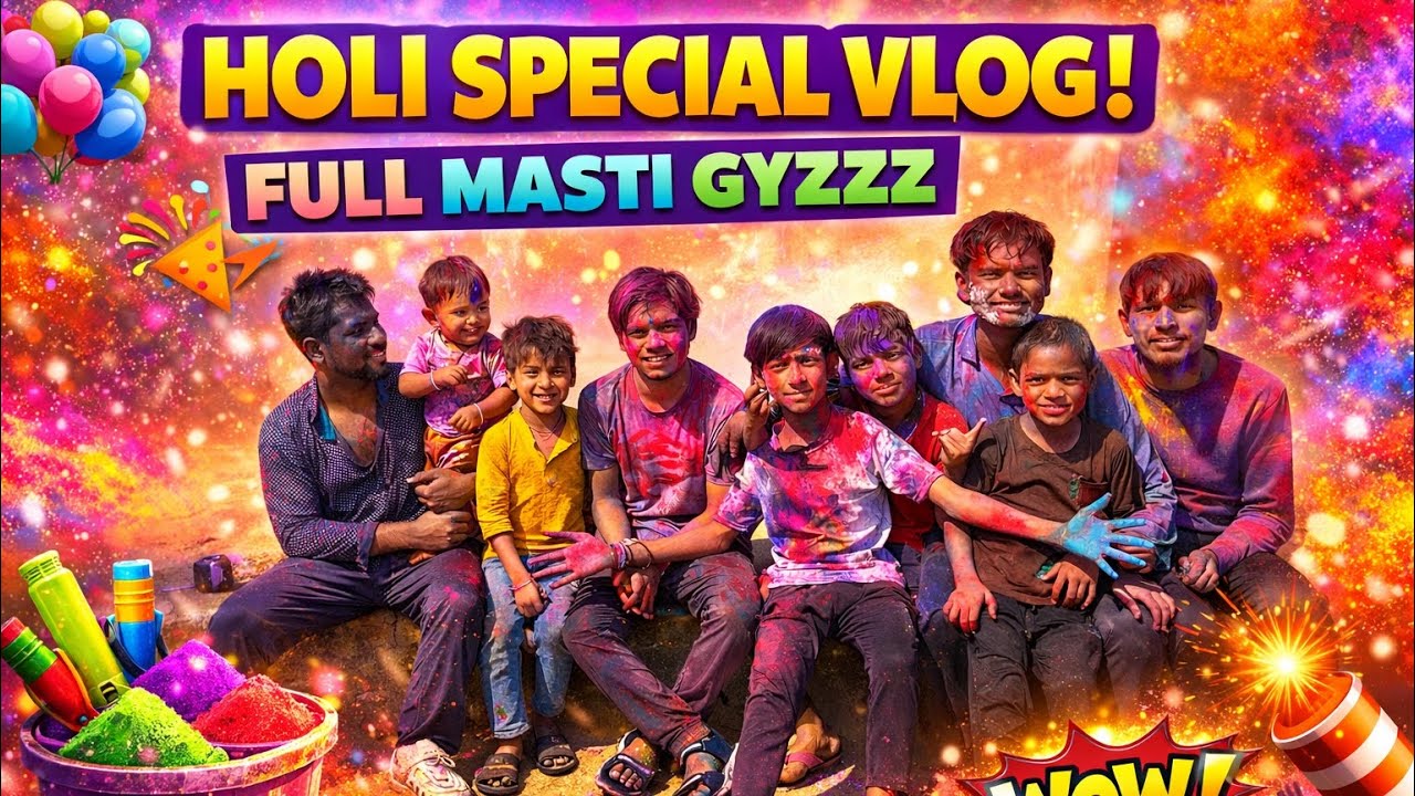 Holi me full masti gyzzz #familyvlog #samratvlogs22