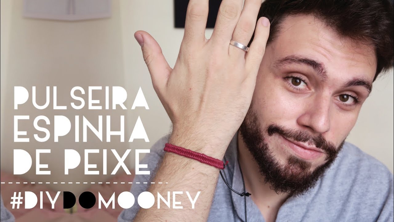 Como fazer pulseira espinha de peixe com cordão | DIY | DANIEL MOONEY