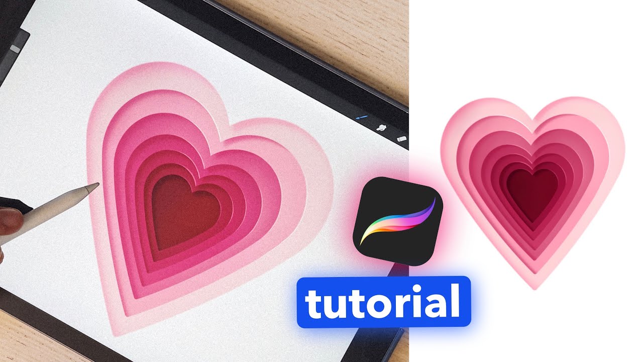 Create this paper cut effect in Procreate
