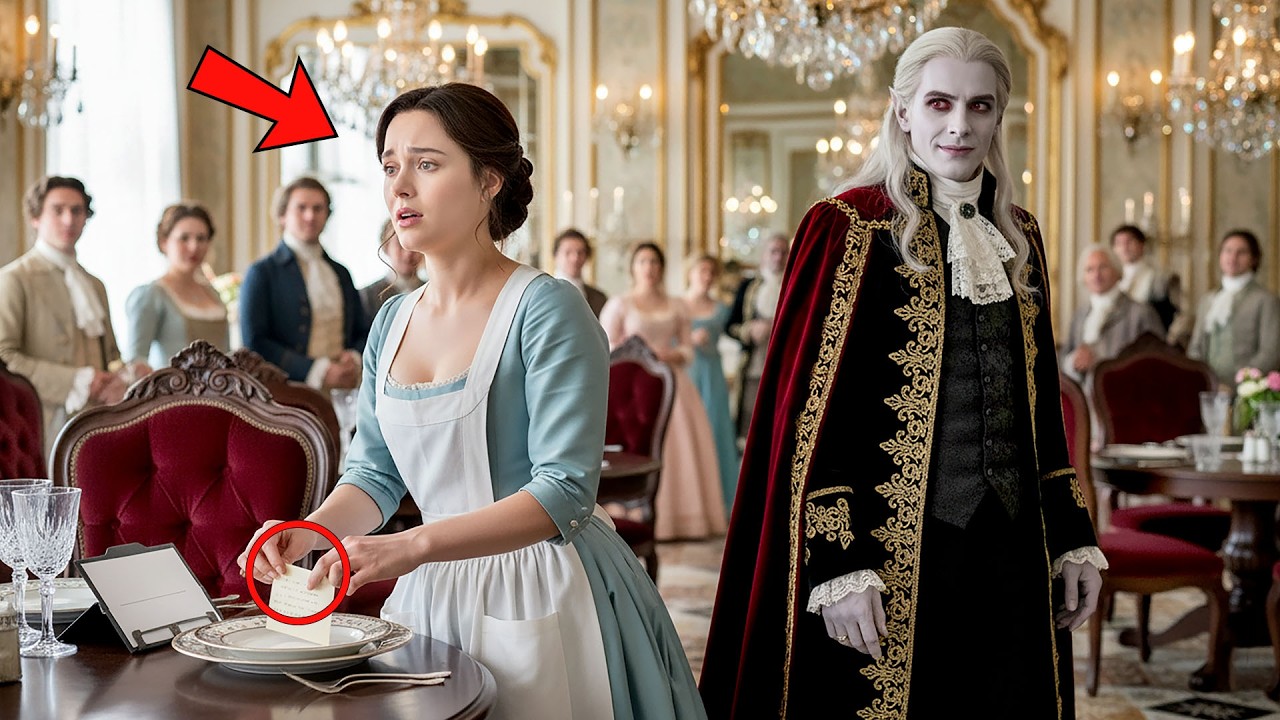The Vampire King Left a $0 Tip — But the Waitress Found a Hidden Note Under the Plate