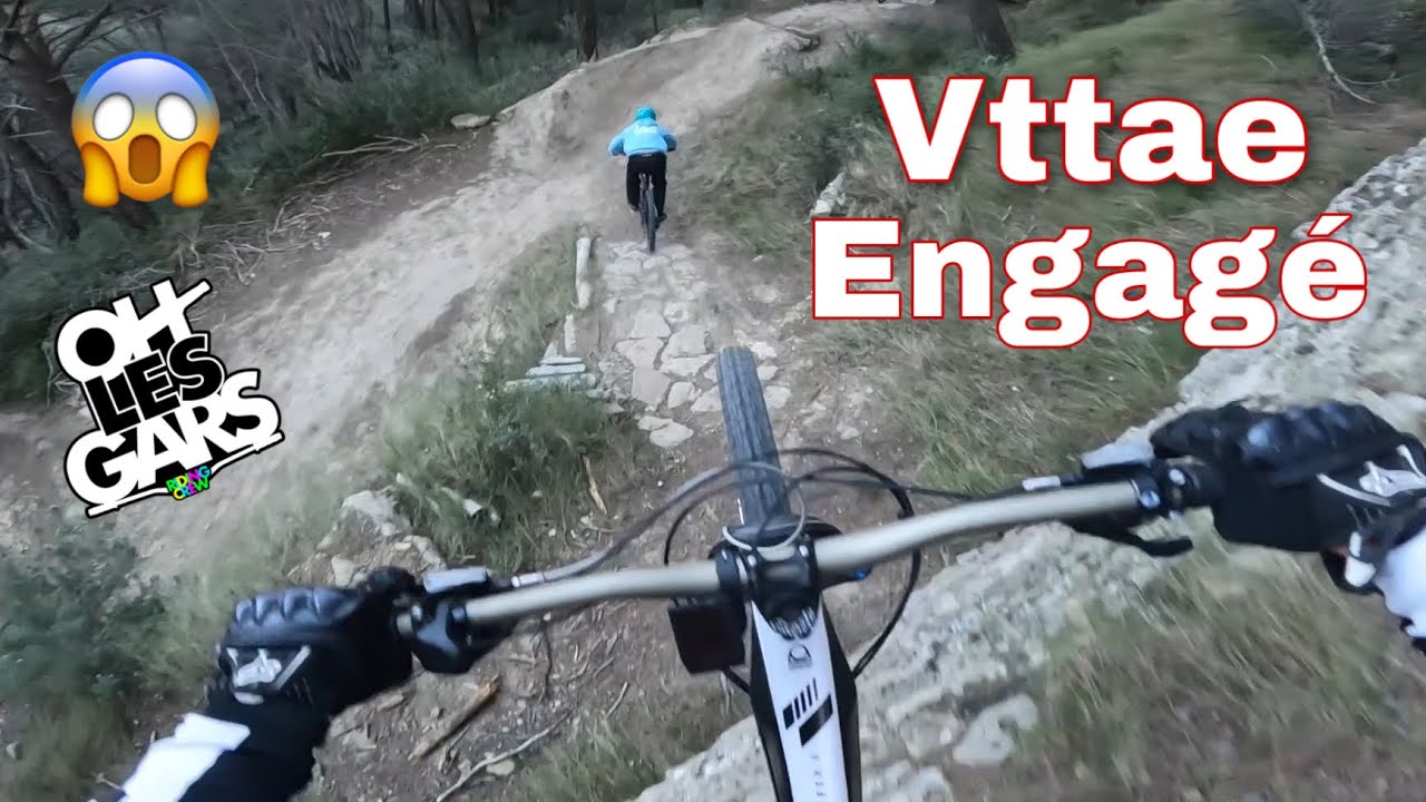 la piste bleu la plus engagé en vttae 💪 dcf cornillon + réglage prostate