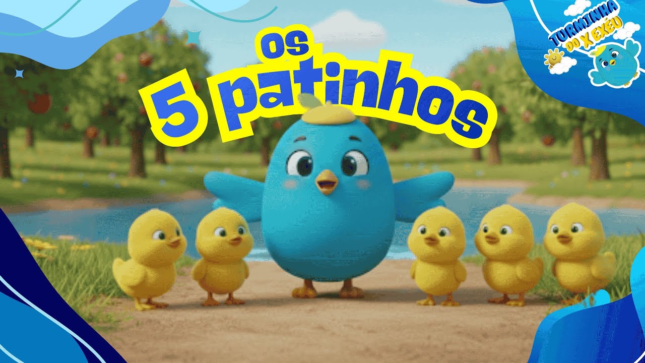 Os cinco Patinhos foram Passear | Música Infantil para Contar e Aprender