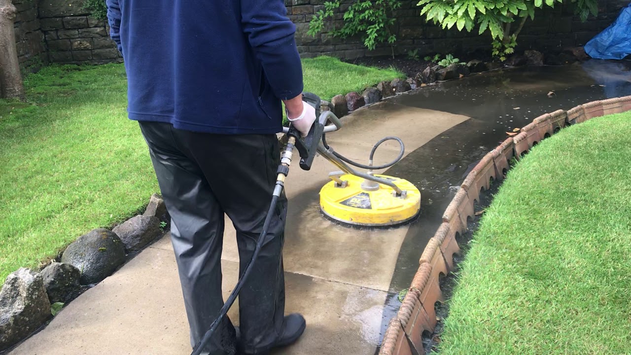 Concrete paving cleaning