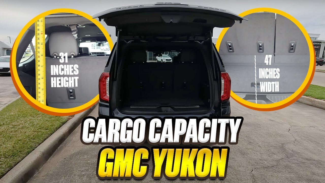 GMC Yukon 2023 года — реальная грузоподъёмность указана в дюймах
