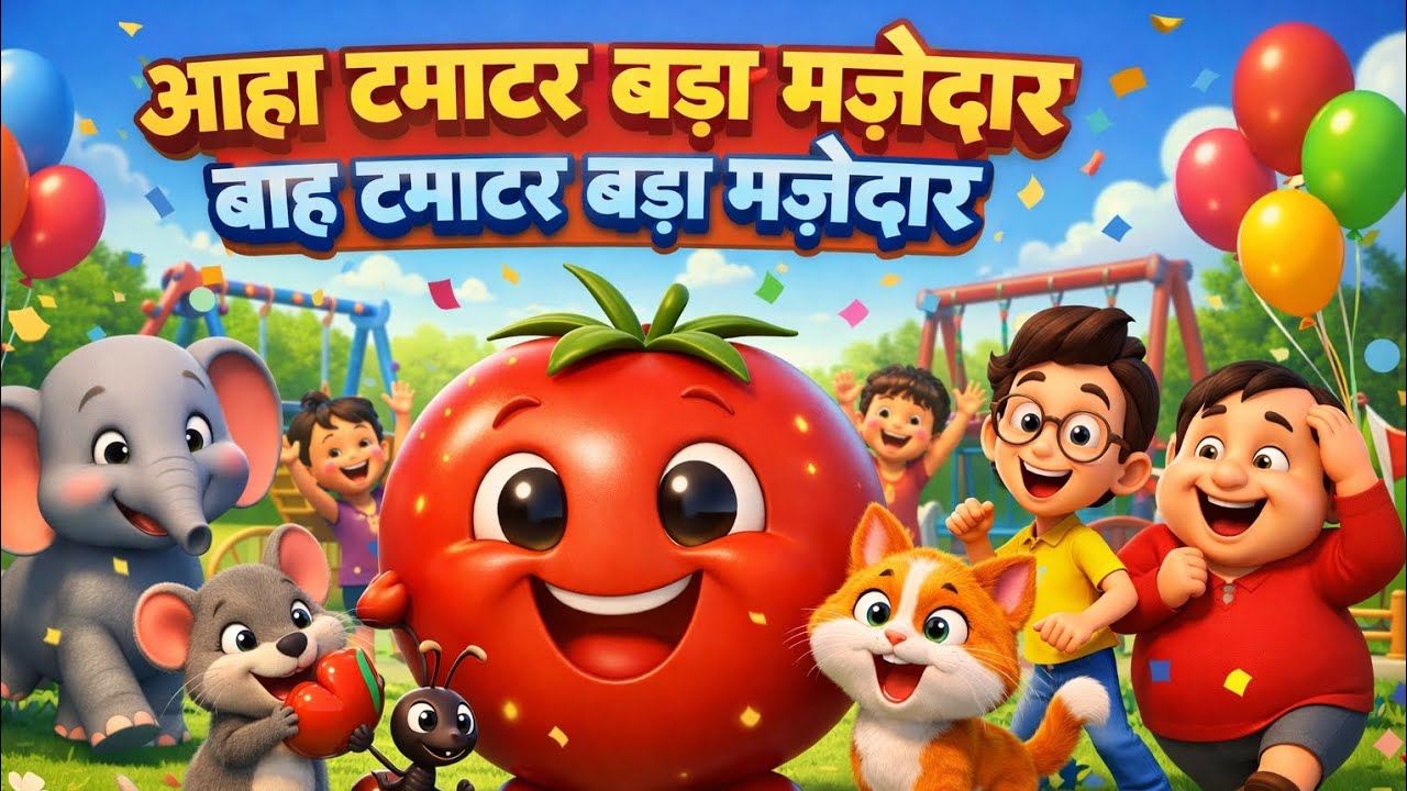 Aaha Tamatar Bada Mazedaar | आहा टमाटर बड़ा मज़ेदार | Kids Rhyme #rhymes 