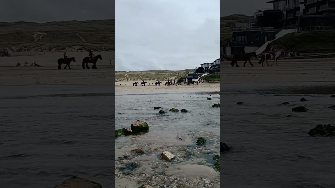 Exploring Cornwall Perranporth Beach Horses Cornish Coast Sea Ocean Cornish Walks River Water Rocks
