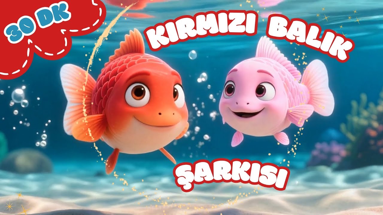 Kırmızı Balık Gölde 30 Dk | Kırmızı Balık Şarkısı | 30 Dakika Kesintisiz Çocuk Şarkısı ve Çizgi Film