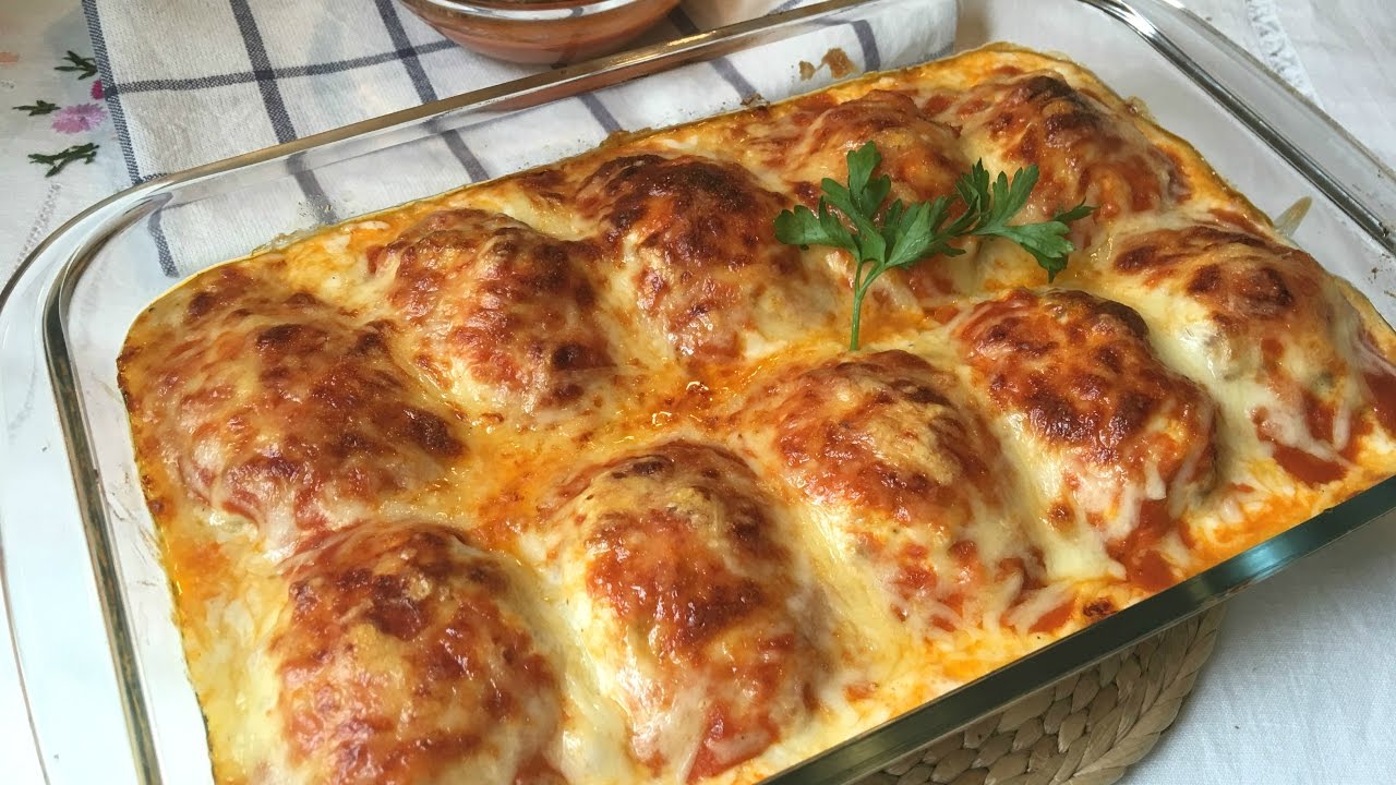 Huevos rellenos de carne gratinados (receta muy fácil)