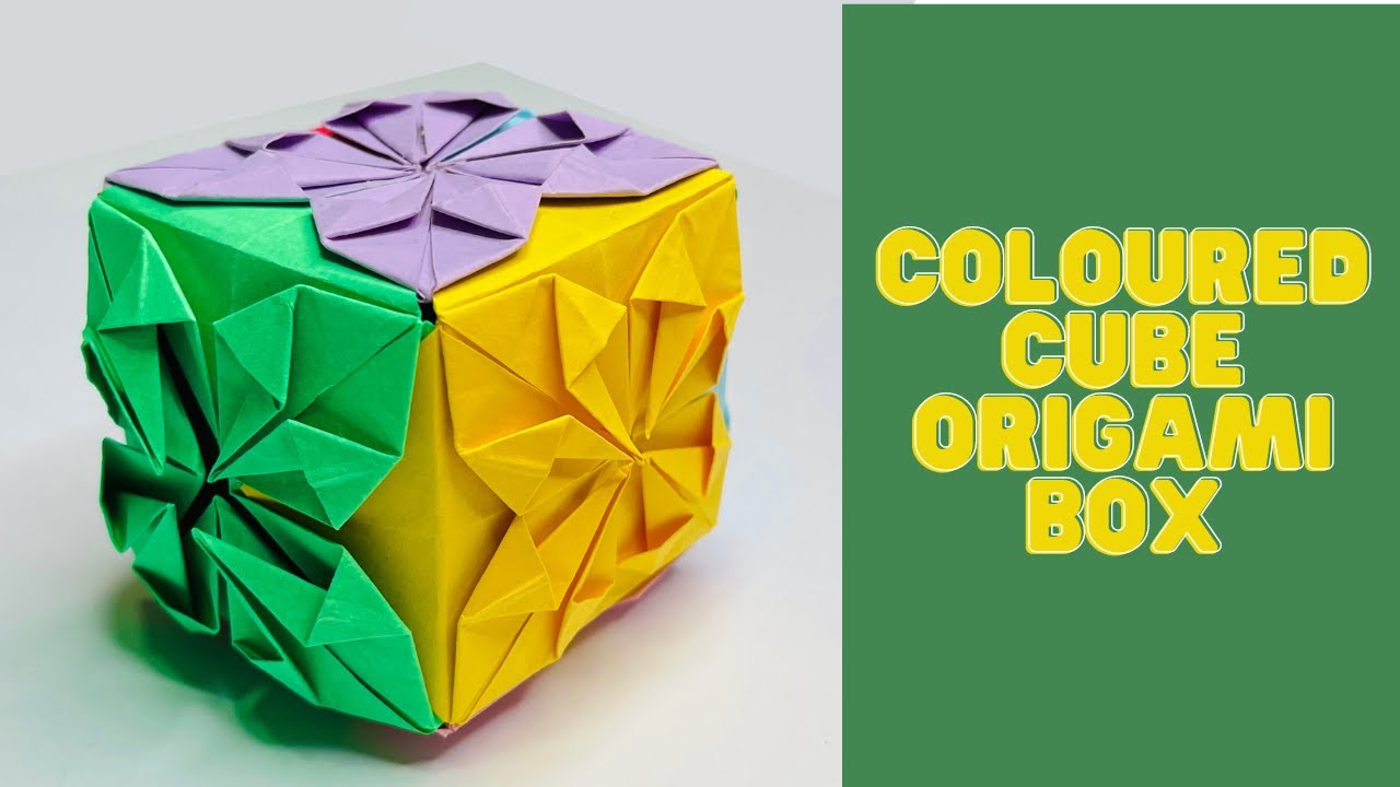 Coloured Cube Origami Box