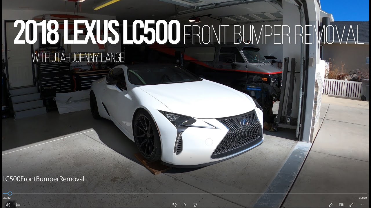 Процесс снятия переднего бампера Lexus LC500 2018 года