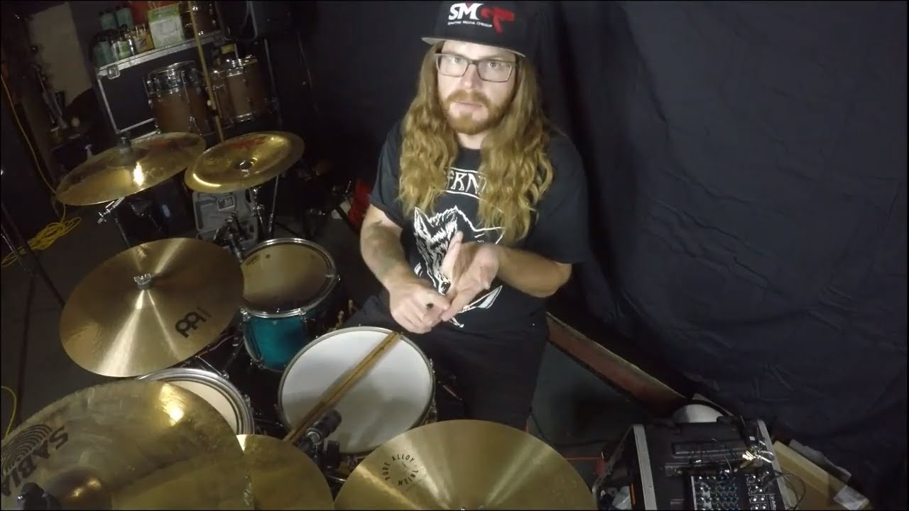 How To Play A Thrash Metal Beat On Drums - Free Drum Lesson - Cameron Fleury