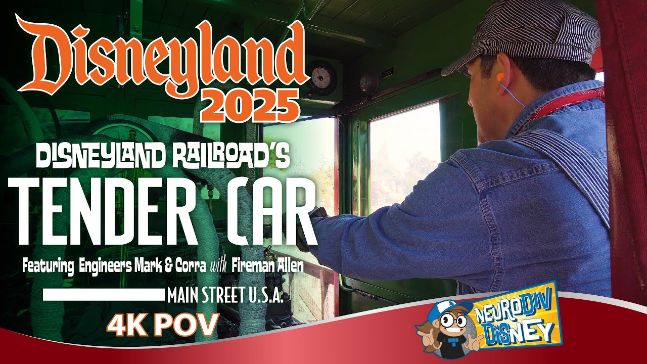 Disneyland Railroad  TENDER CAR RIDE - Ernest S. Marsh - Full Loop - April 2025 [NEW]  4k POV