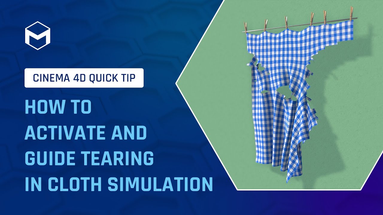 #C4DQuickTip 38: How to activate and guide tearing in cloth simulation in Cinema 4D