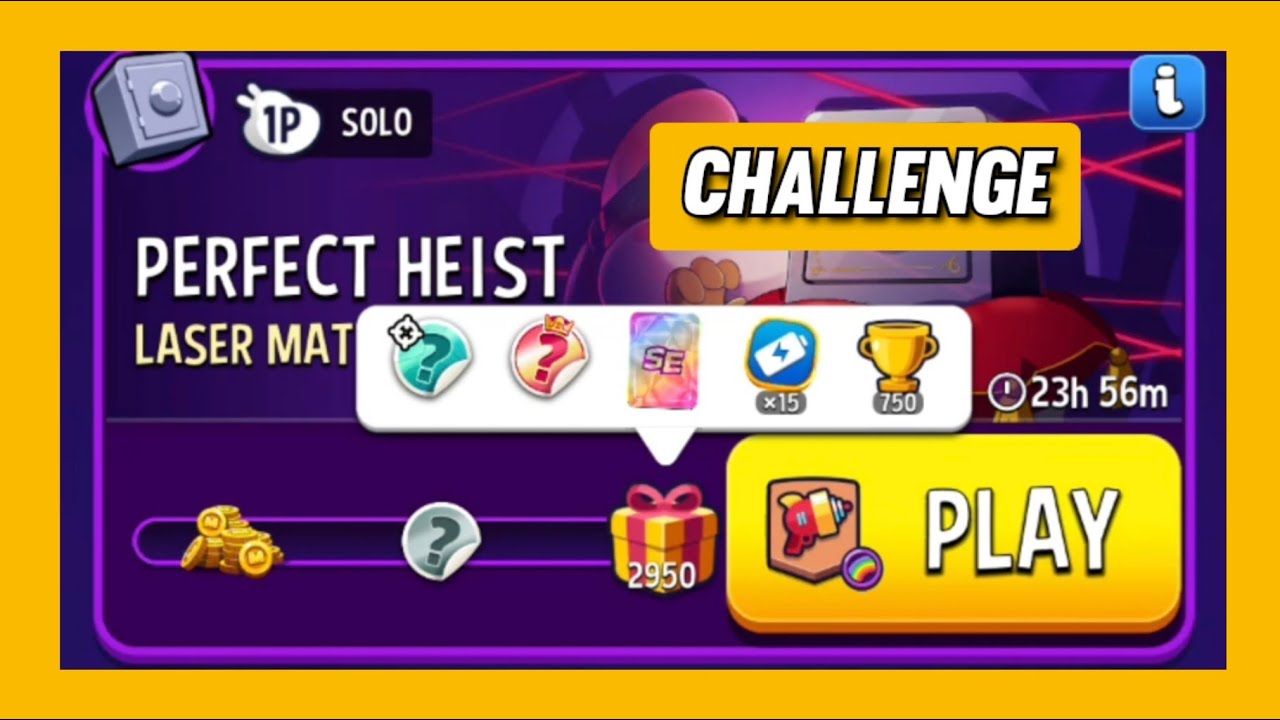 Laser matches solo challenge|2950 points|perfect heist|match masters