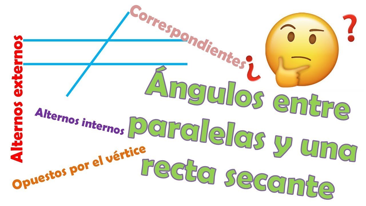 Ángulos correspondientes, alternos internos, externos y opuestos por el vértice