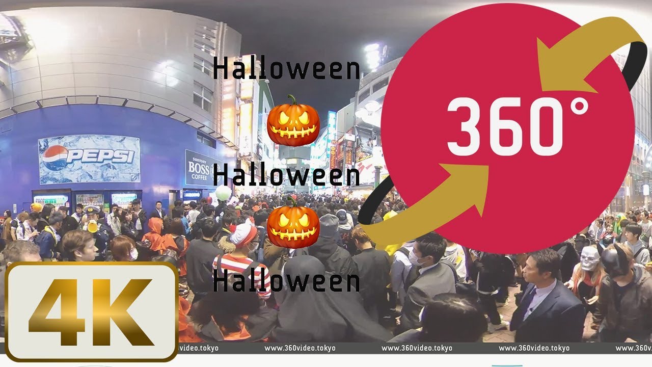 360 VR Video Tokyo Halloween Shibuya 2017 4K - 渋谷ハロウィン - Japan Trip