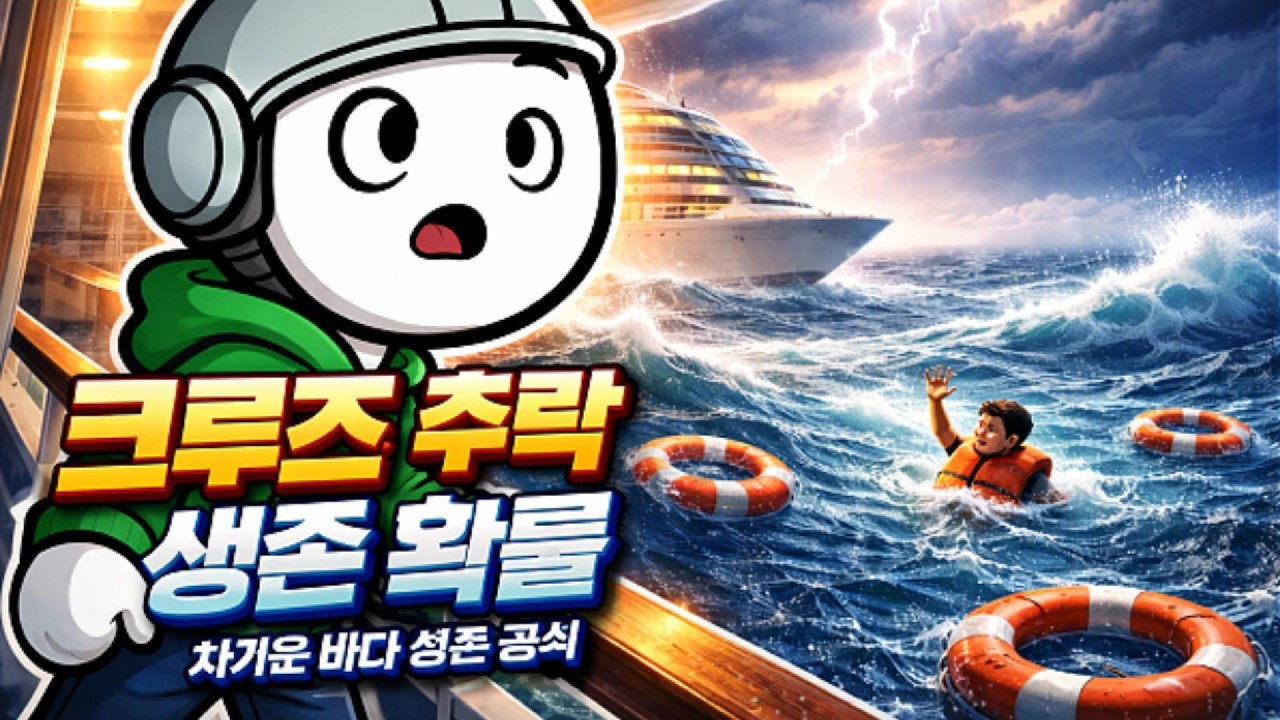 크루즈선에서 떨어지면 생존률 20%? 바다 추락의 물리학·저체온증·HELP 자세까지 완전 분석