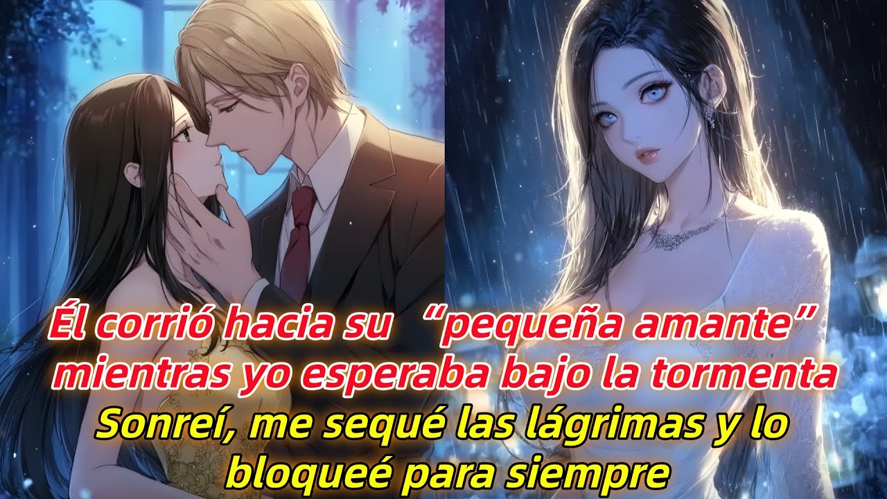 Él corrió hacia su pequeña amante mientras yo esperaba bajo la tormenta.Sonreí,me sequé las lágrimas