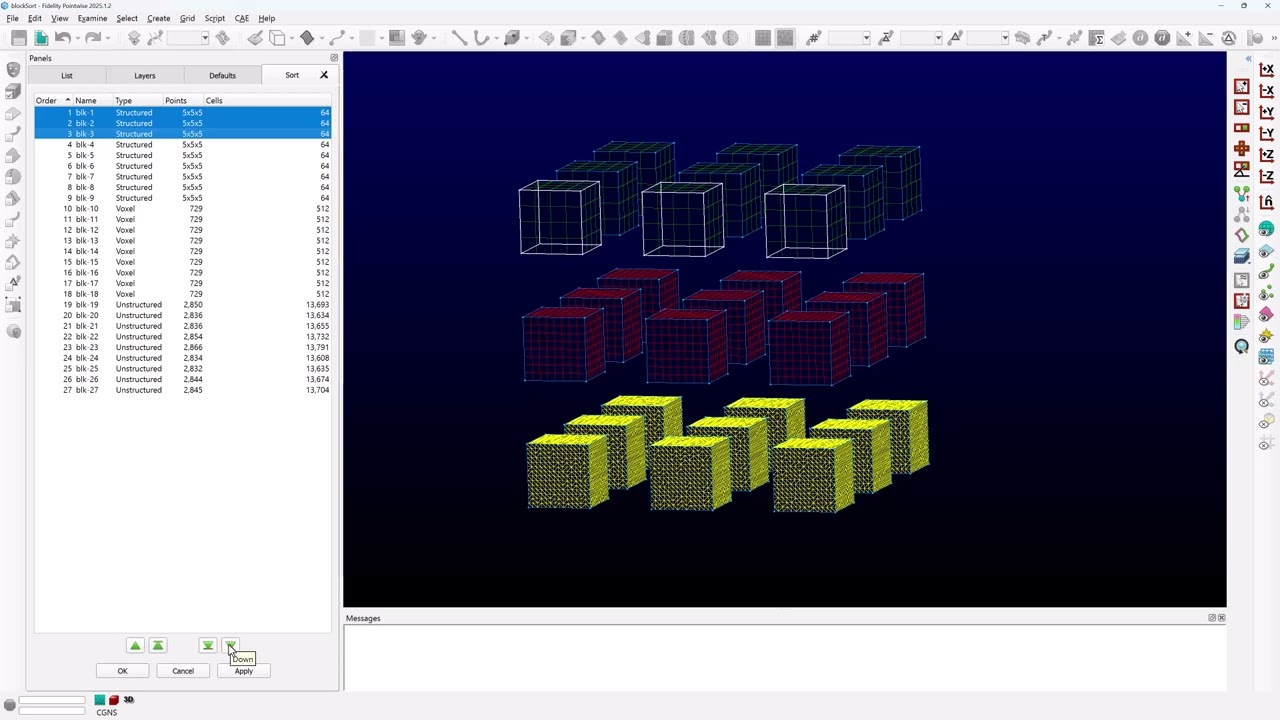 Fidelity Pointwise: сортировка блоков и доменов для экспорта