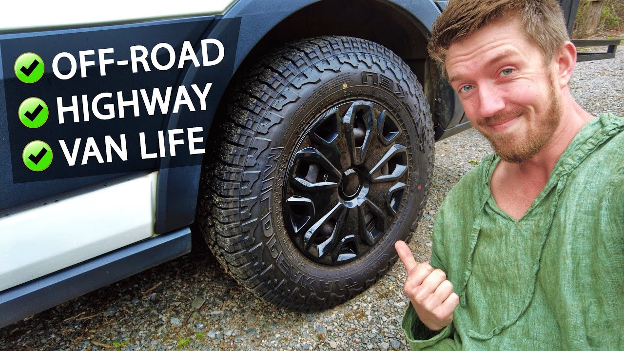 BEST TIRES FOR VAN LIFE | Review All Terrain Tires by Falken on Ford Transit 350 Van Build