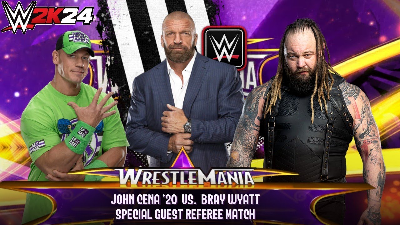 WWE 2k24 - Джон Сина '20 против Брэя Уайатта: SGR HHH на WrestleMania 30