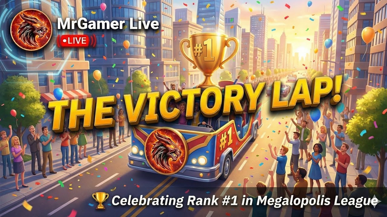 THE VICTORY LAP! 🏆 Celebrating Rank #1 in Megalopolis League | SimCity BuildIt #streaming #gaming