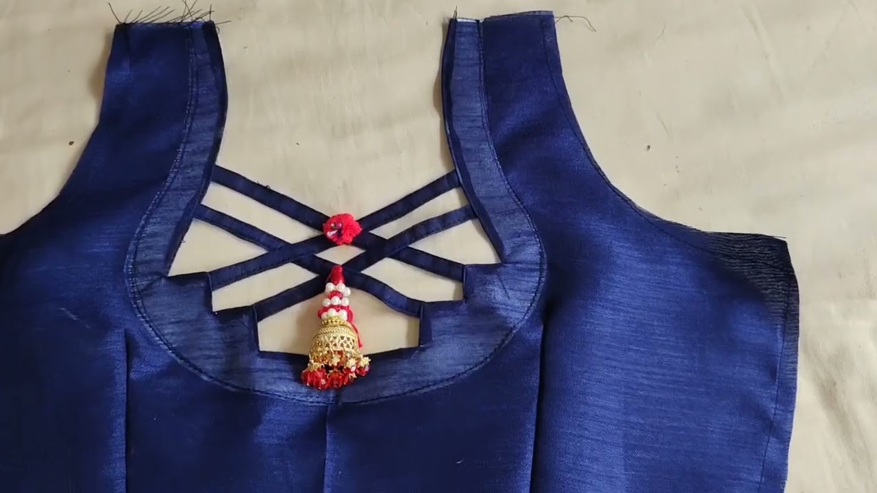 How to make a designer blouse/petten cutting stitching