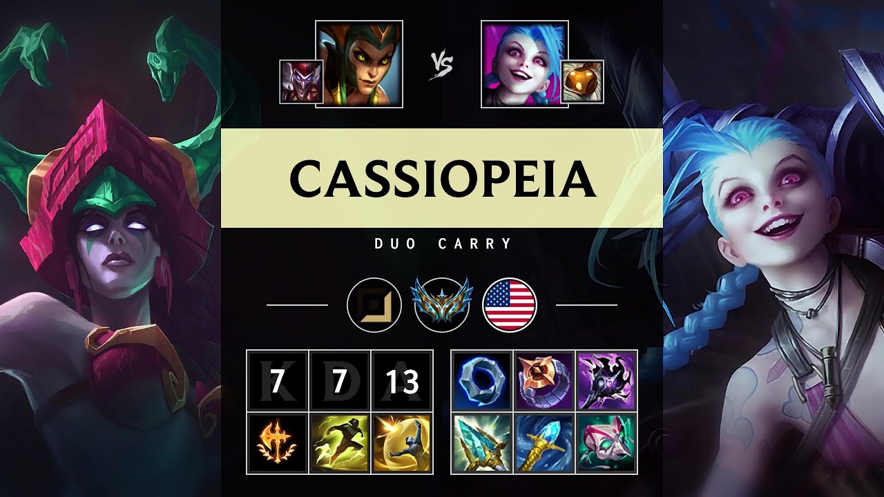 Cassiopeia Carry vs Jinx - NA Challenger Patch 25.18