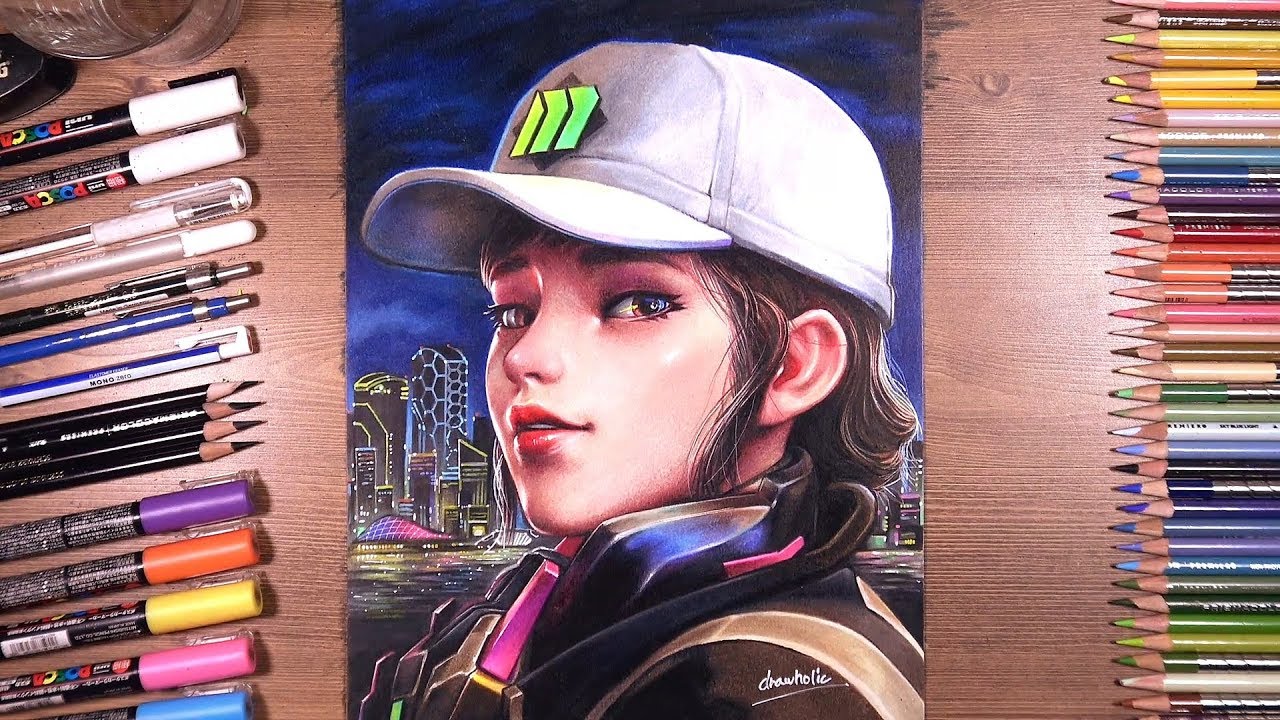 Drawing Overwatch: D.Va - Shooting Star ver.