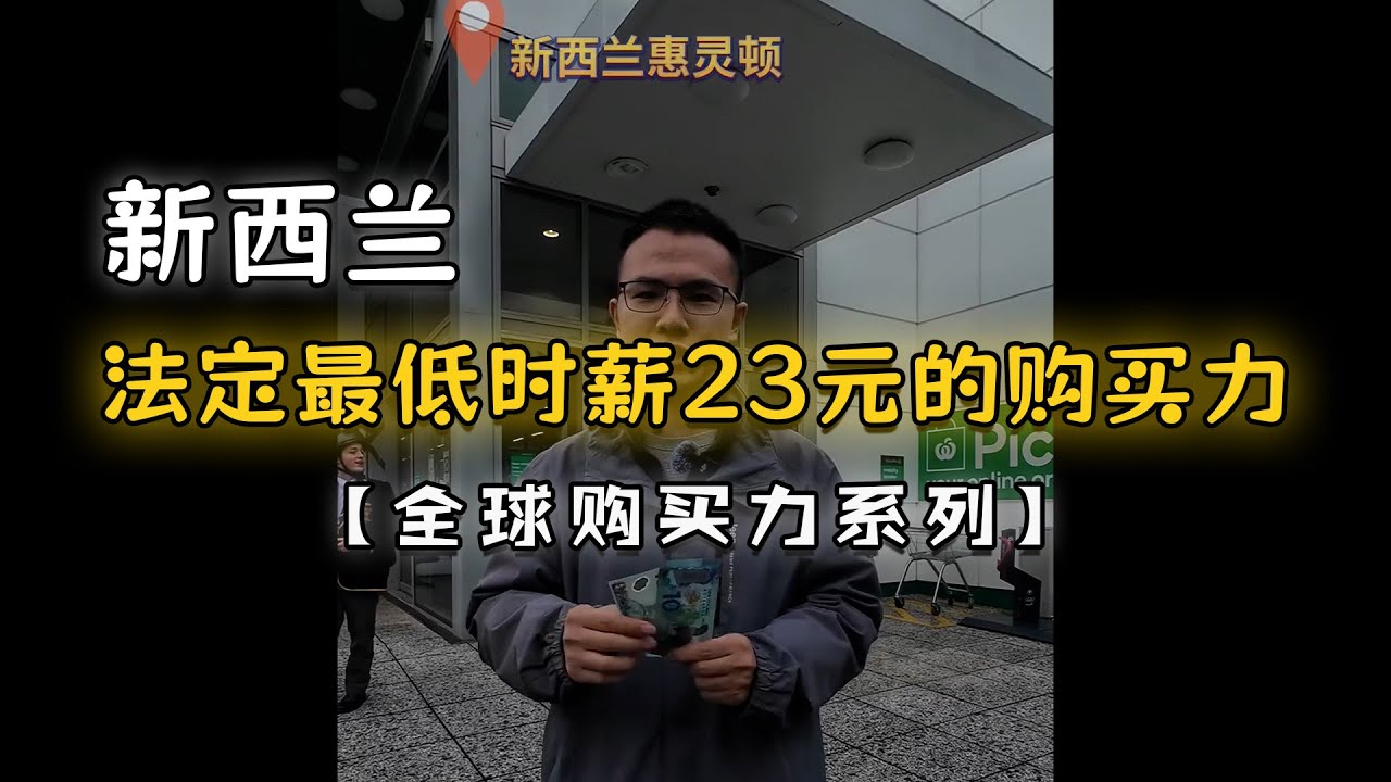 【全球购买力系列】新西兰最低时薪23纽币，在惠灵顿能买到什么？#户晨风 #新西兰 #惠灵顿 #购买力 #最低时薪 #旅行 #旅行见闻