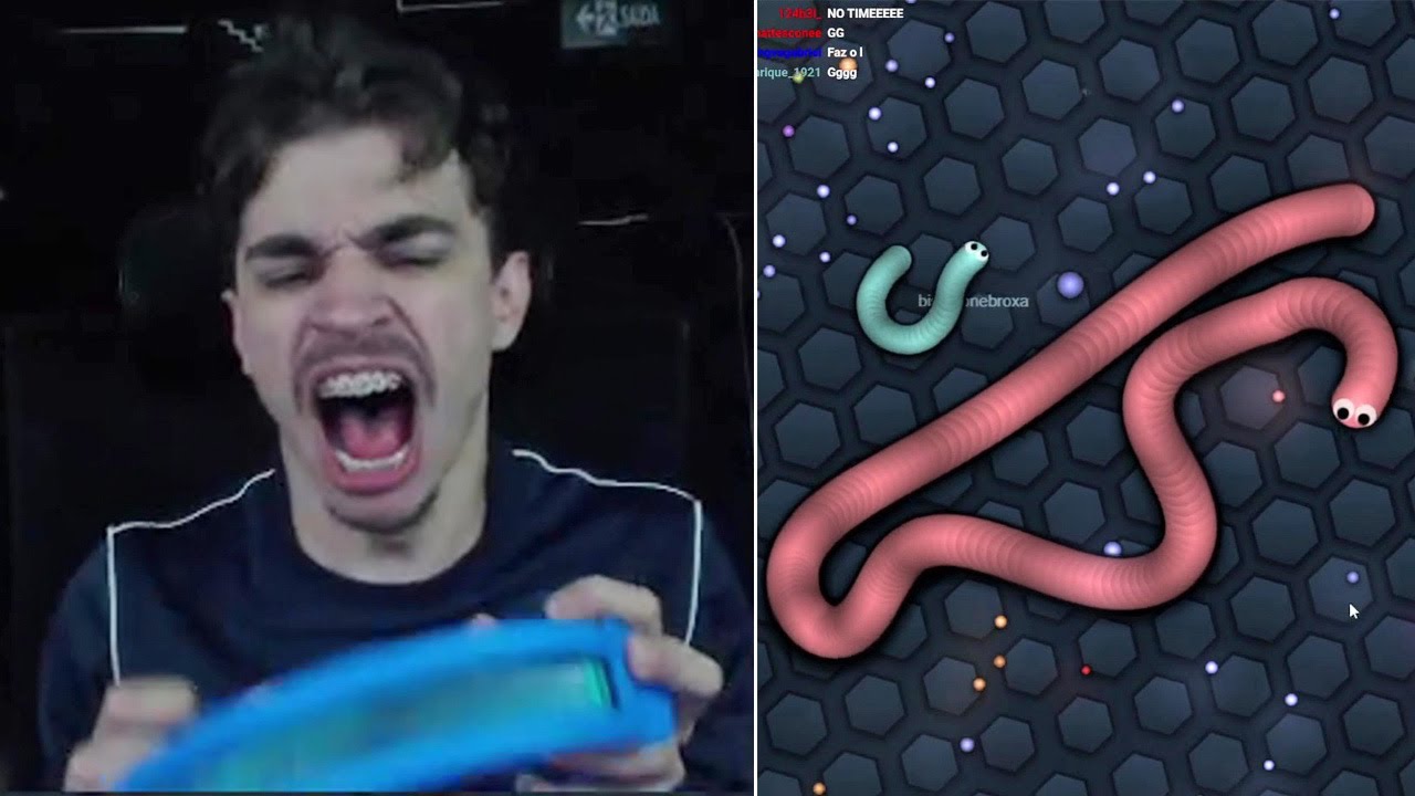 BISTECONE SURTA E FICA MALUCO JOGANDO SLITHER.IO