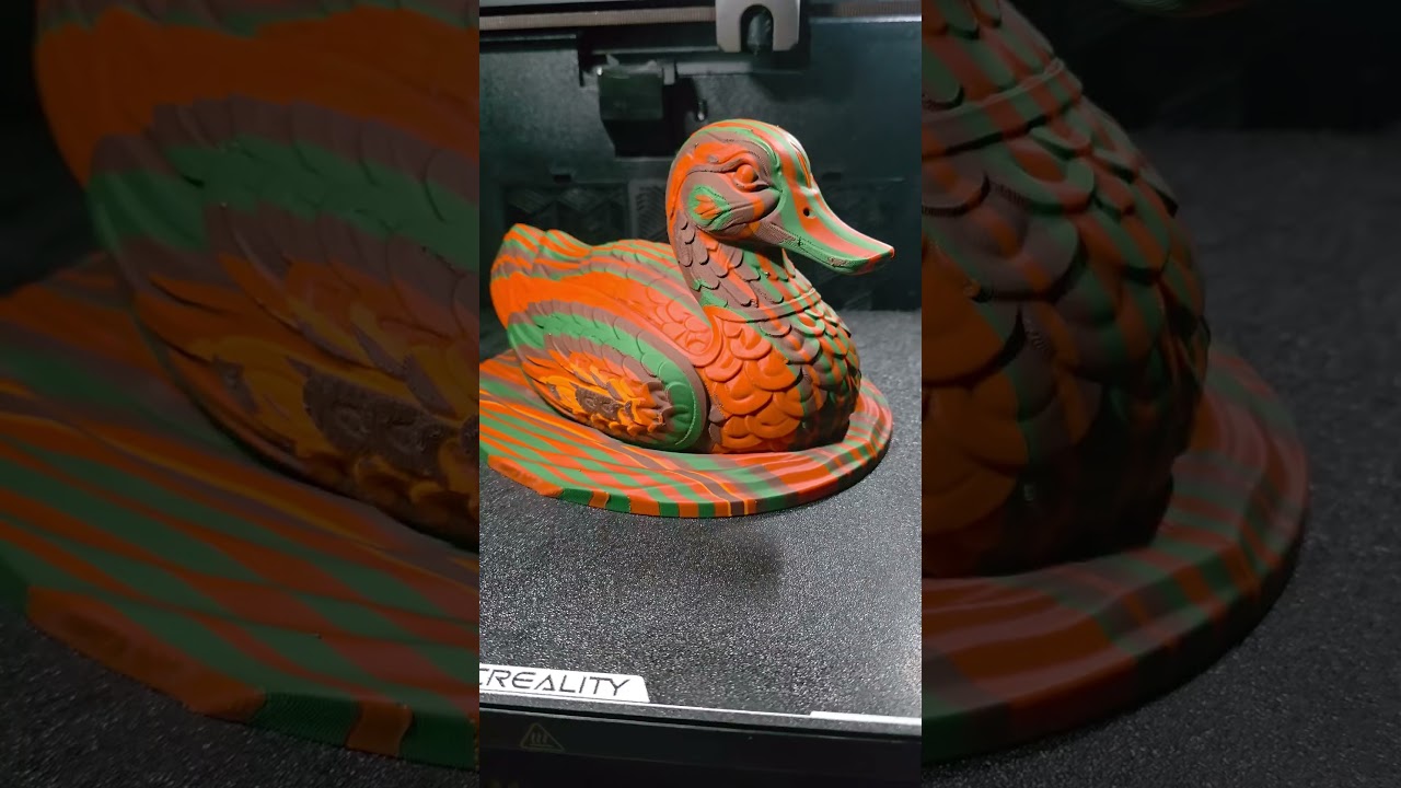 Multi-color duck print that actually turned out perfect #3dprinting #satisfying