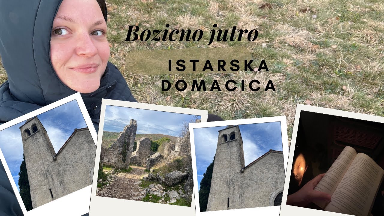 Božićno jutro 🎄⛪️🚙🏰🐐Domacica u Istri , starinski 