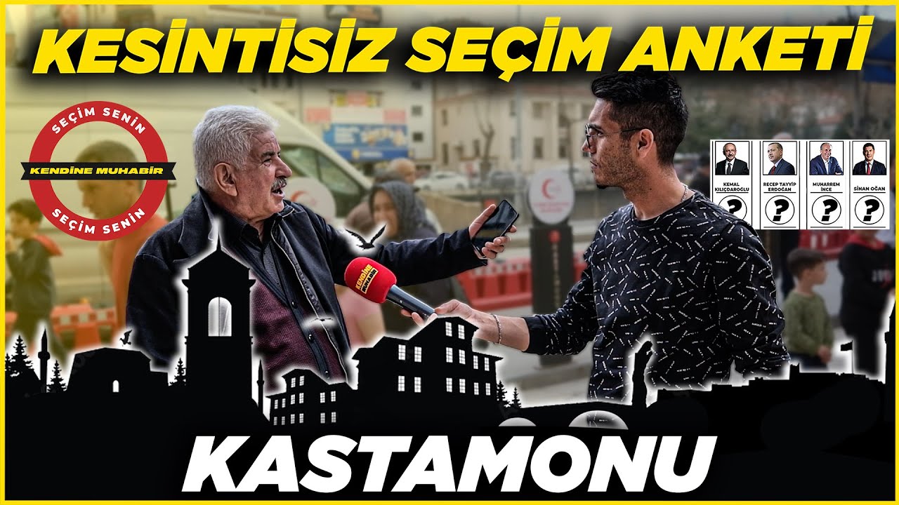 ERDOĞAN ERİYOR MU? Kastamonu Kesintisiz-Sayaçlı Seçim Anketi | Kastamonu Sokak Röportajları