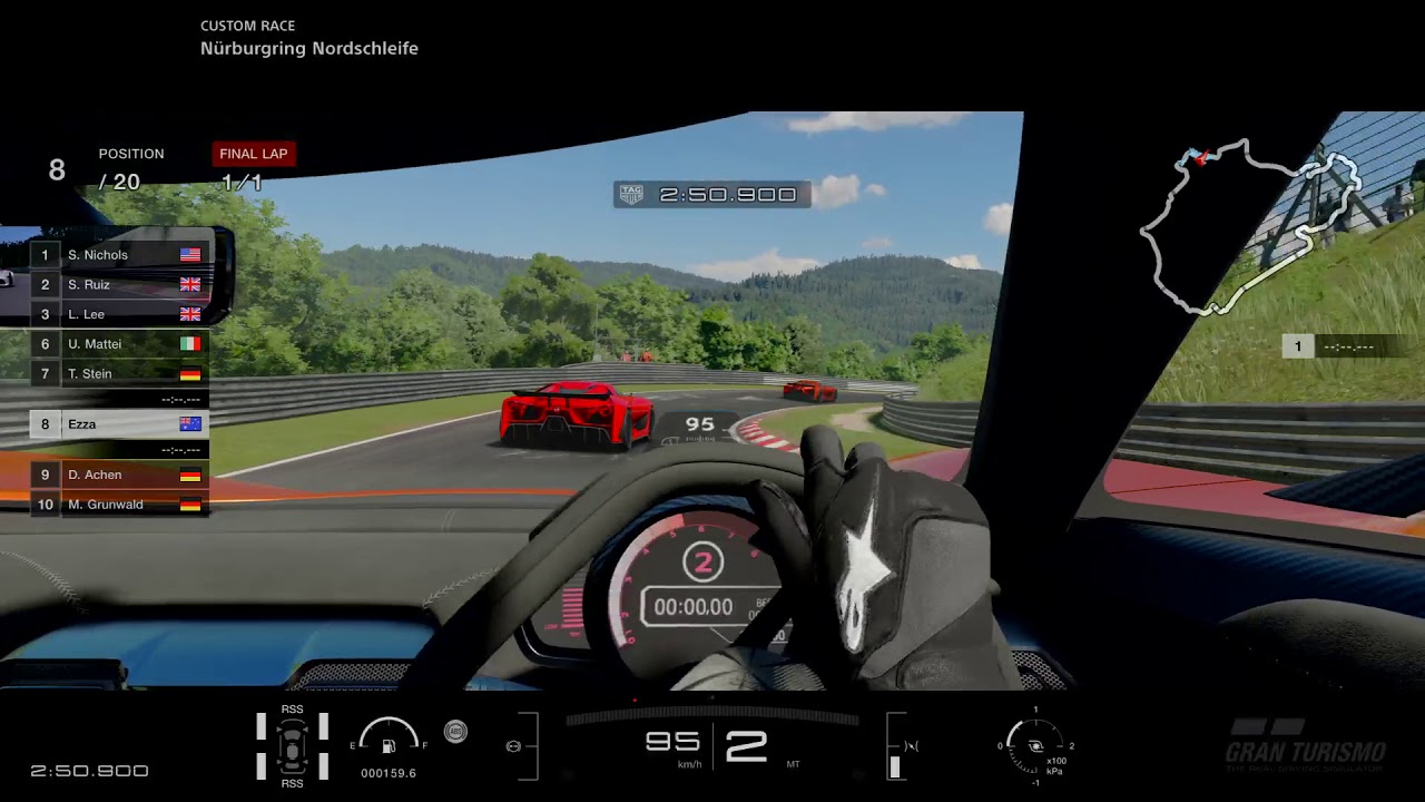 GT SPORT Nissan Concept 2020 VGT @ Nurburgring Nordschleife - cockpit cam